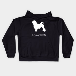 Lowchen Dog White Silhouette Kids Hoodie